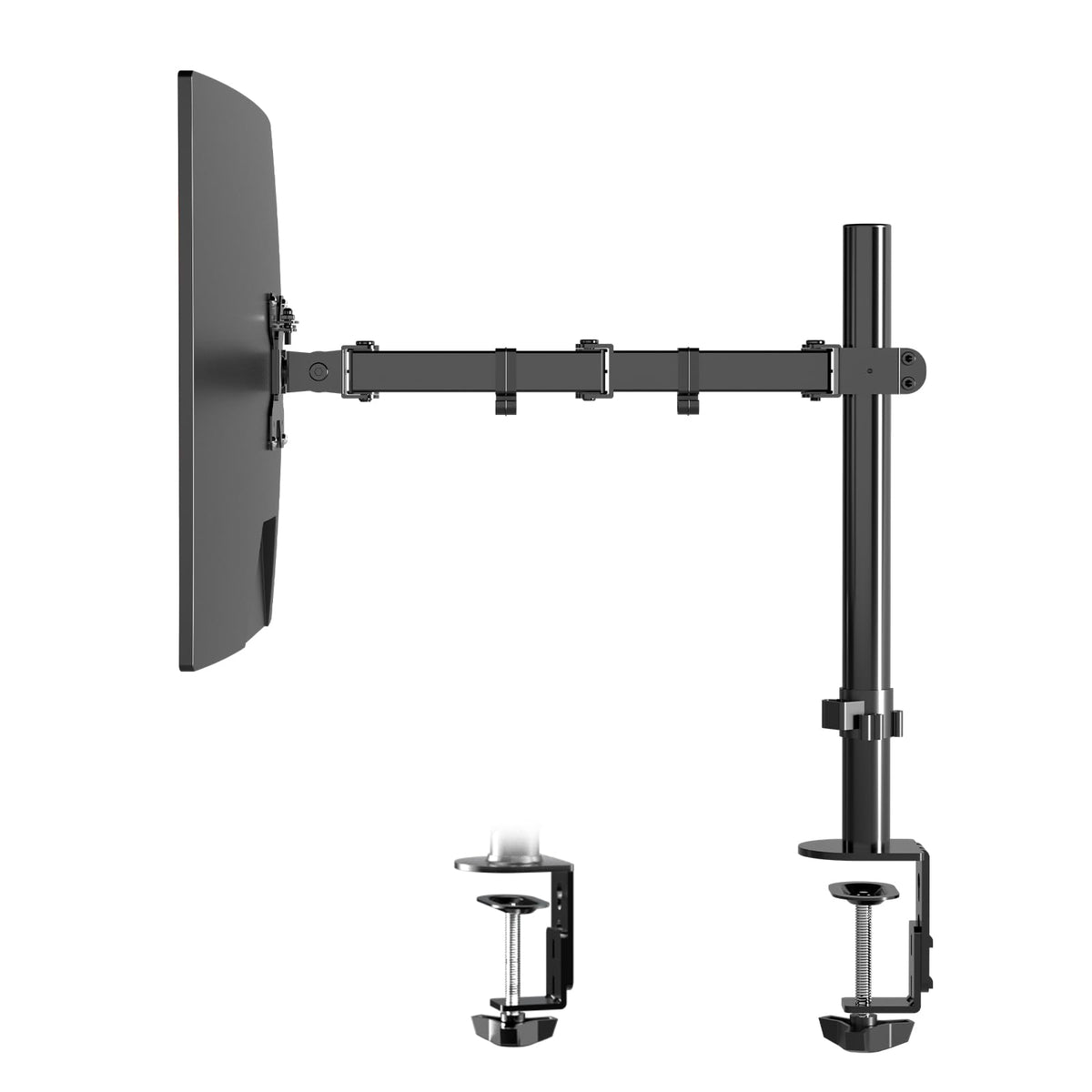 Pholiten Single Monitor Arm,Single Monitor Desk Mount,Adjustable Monitor Arm,Single Mount Holds Screen Up To 22Lbs,Monitor Desk 
