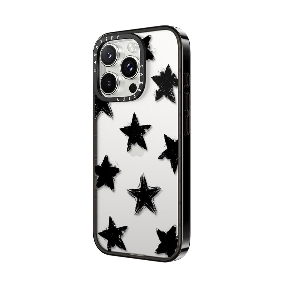 Casetify Compact Case For Iphone 16 Pro Max [Lightweight / 4 Ft. 2X Military Grade Drop Protection/Slim]   Star Marks   Clear Bl