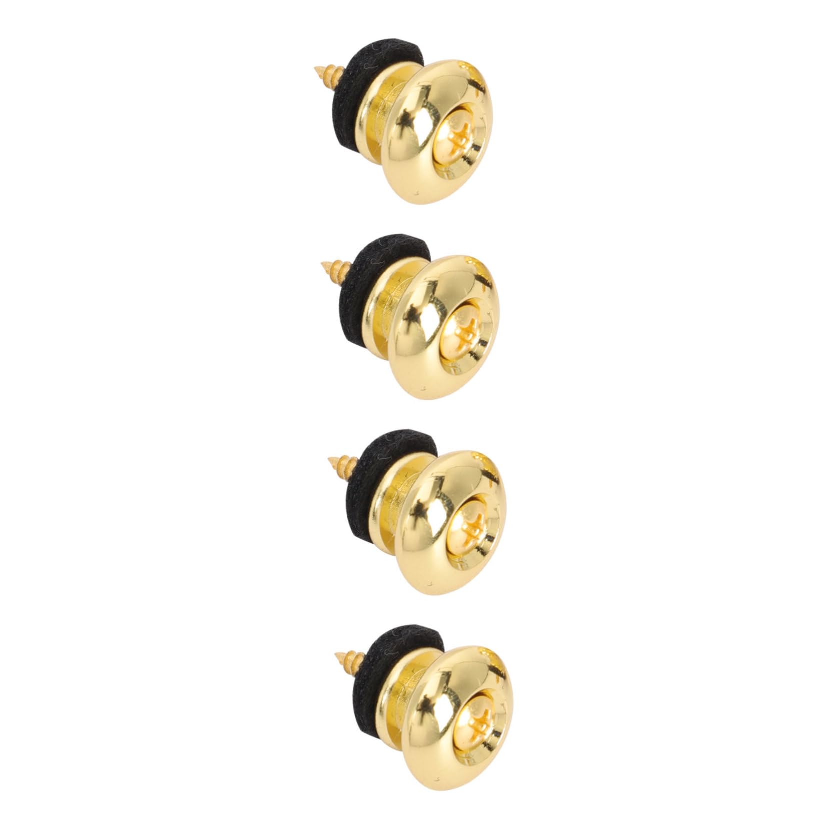 SUPVOX 4PCS AntiSkid Guitar Strap Buttons for Electric Bass Ukulele Sturdy Locking End Pins for Secure Strap Attachment Compati