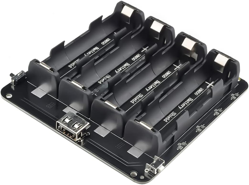 Diymore 1865O Battery Holder Four Li Ion V9 Battery Shield Micro Usb 5V/3A 3V/1A Power Bank Battery Charging Module(4 Holders)