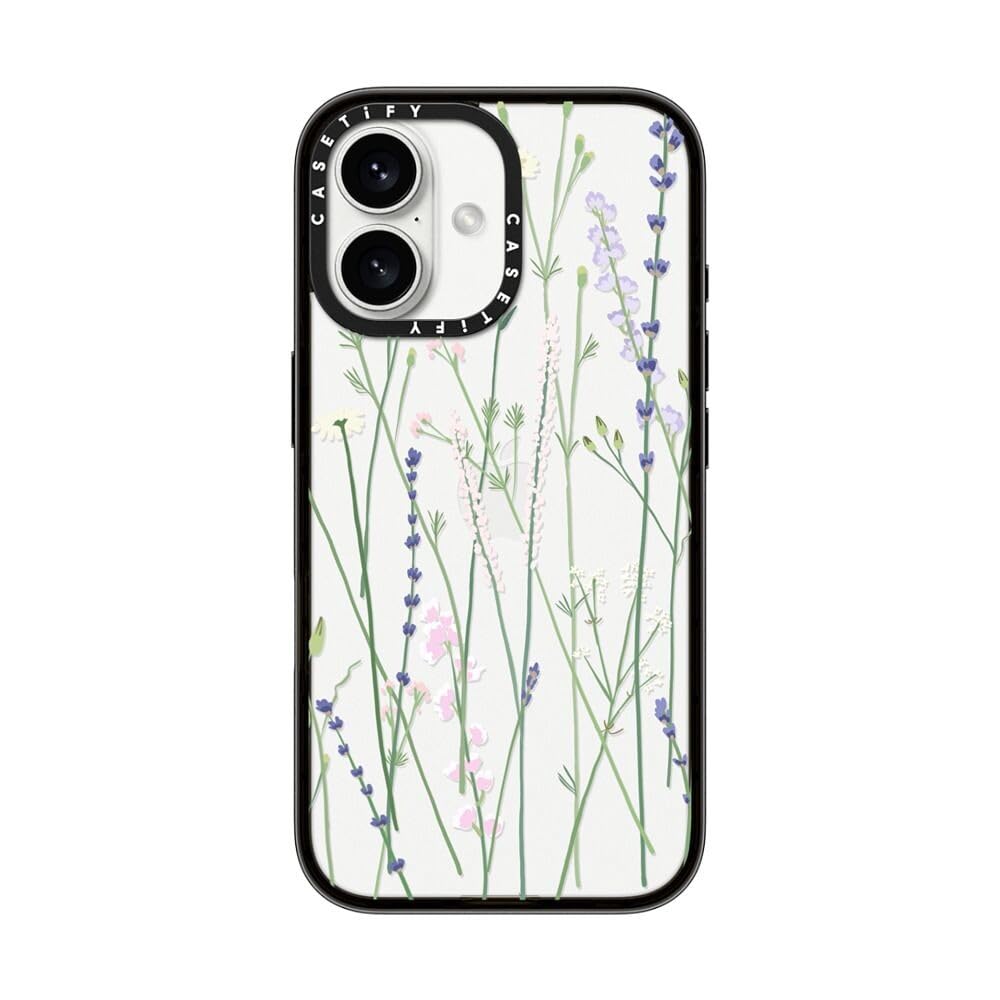 Casetify Compact Case For Iphone 16 [Lightweight / 4 Ft. 2X Military Grade Drop Protection/Slim]   Gigi Garden Florals   Clear B