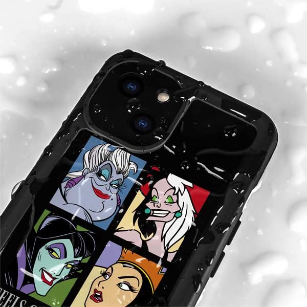 Skinit Waterproof Phone Case Compatible with iPhone 13 Mini Disney Villains Feels Good to Be Bad Black