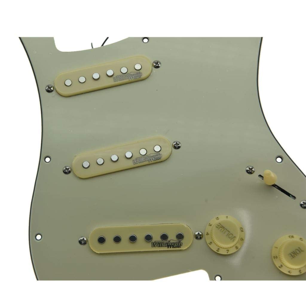 Kaish Aged White Loaded Electric Guitar Pickguard Prewired Pickguard With Wilkinson Pickups For Usa/Mexico Fd Stratocaster