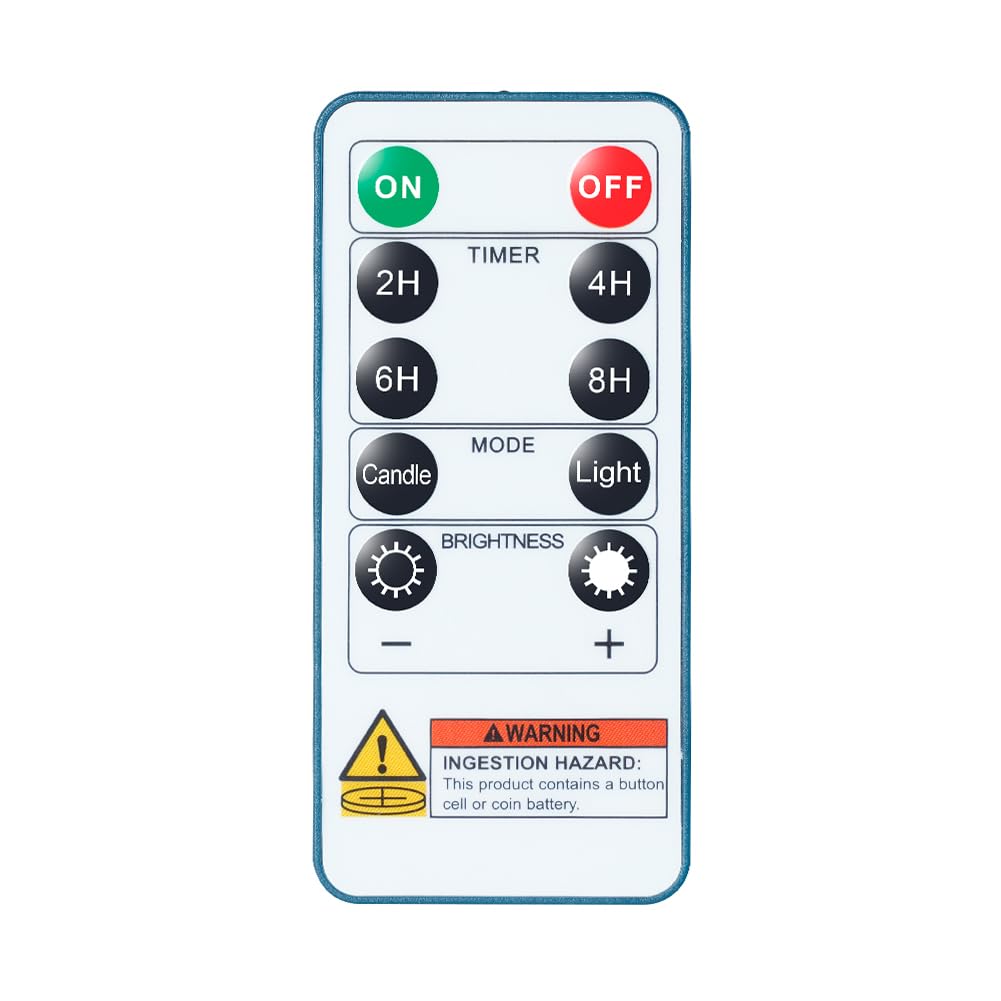 Homemory 10-Key Remote Control for LED Tea Light Candles, 1pcs, Only for 10-Key Tea Lights