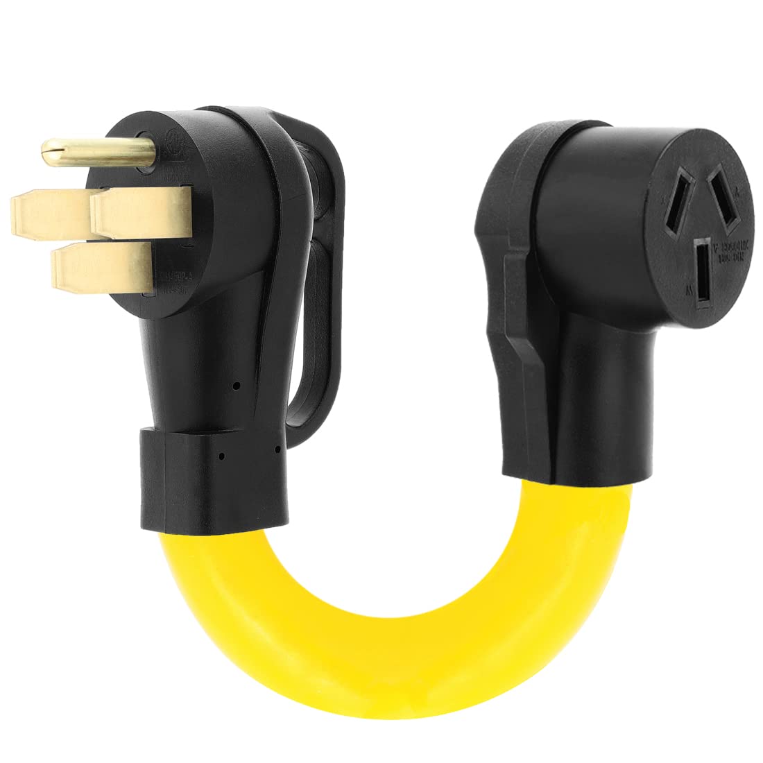 1 Foot (Stw 6Awg) Nema 14 50P To 10 50R Adapter Power Cable,50Amp Dryer 4 Prong Male To Nema 10 50R 3 Prong Female Adapter Cord