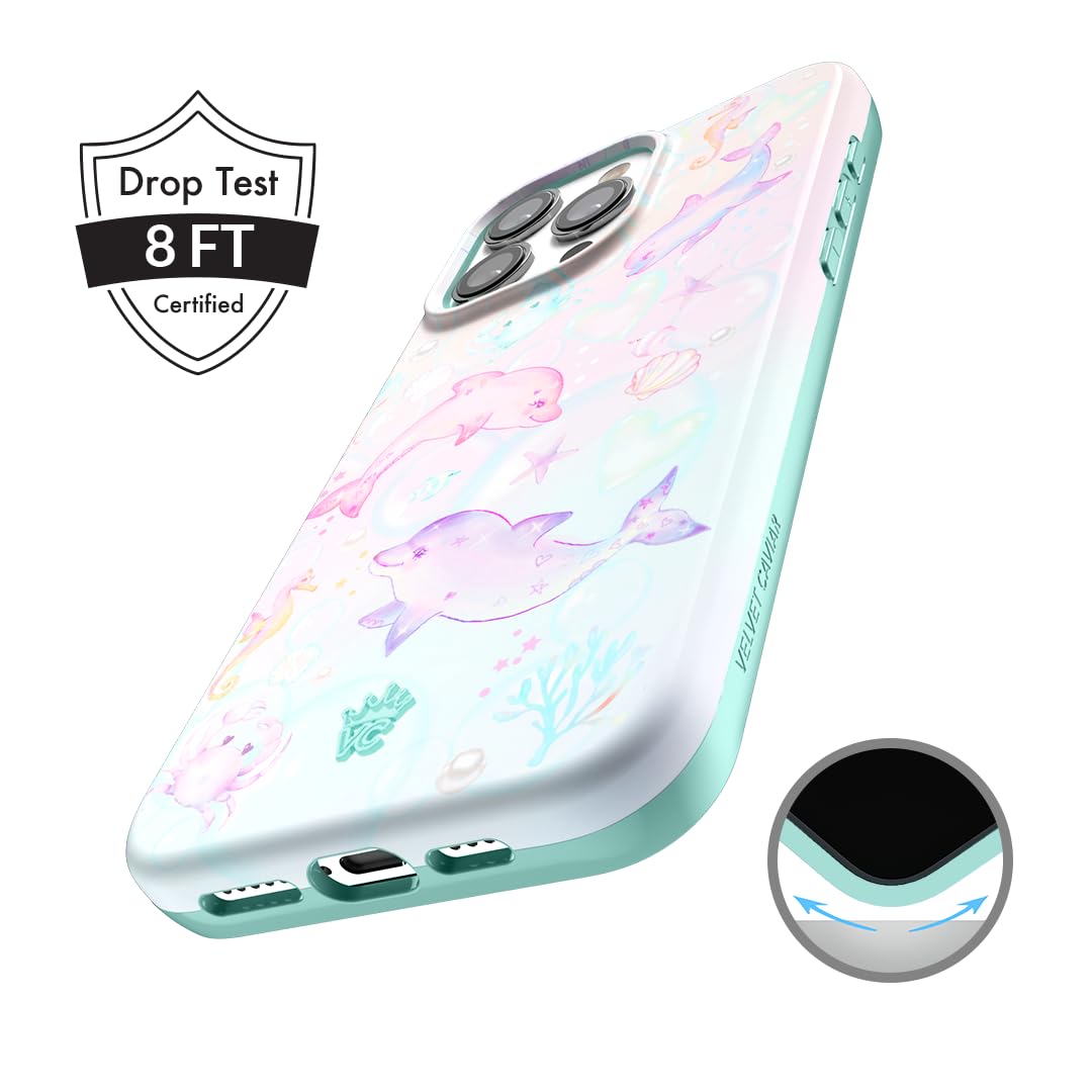 Velvet Caviar For Iphone 15 Pro Case Cute   Compatible With Magsafe [8Ft Drop Tested]   Dolphins