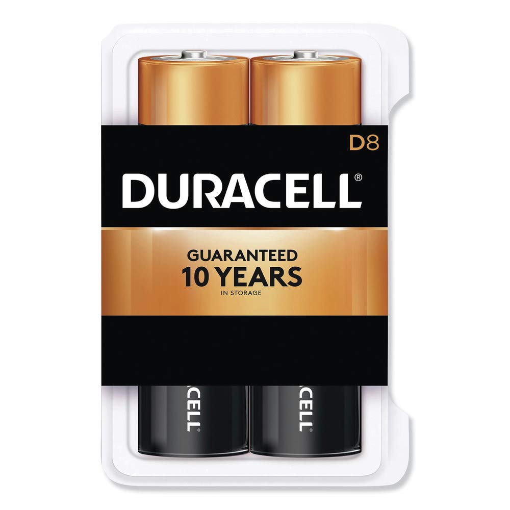 Duracell Mn13Rt8Z Coppertop Alkaline Batteries, D, 8Pk