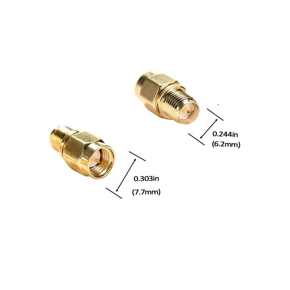 Coronir (4Pack Sma Adapter Sma Male To Rp Sma Female Jack Connector For Rf Coax Cable Wi Fi Antenna/Signal Booster/Repeaters/Radio/Extension Cable/Fpv Drone