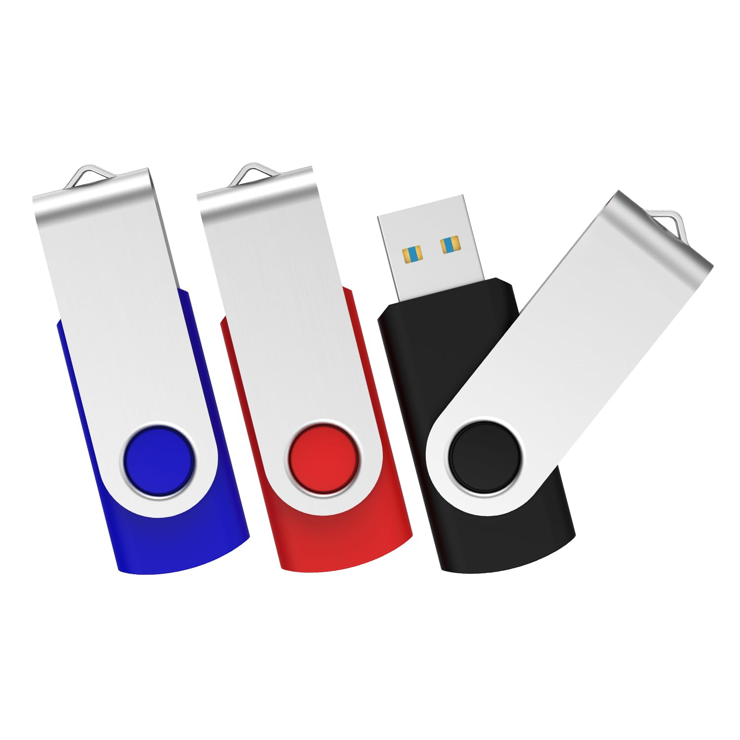 Aiibe 128Gb Flash Drive 3.0 3 Pack 128Gb Usb 3.0 Flash Drive Thumb Drive Usb Drive 128Gb Jump Drive Memory Stick 128Gb Flash Drives (128G, 3 Mixed Colors: Black Blue Red)