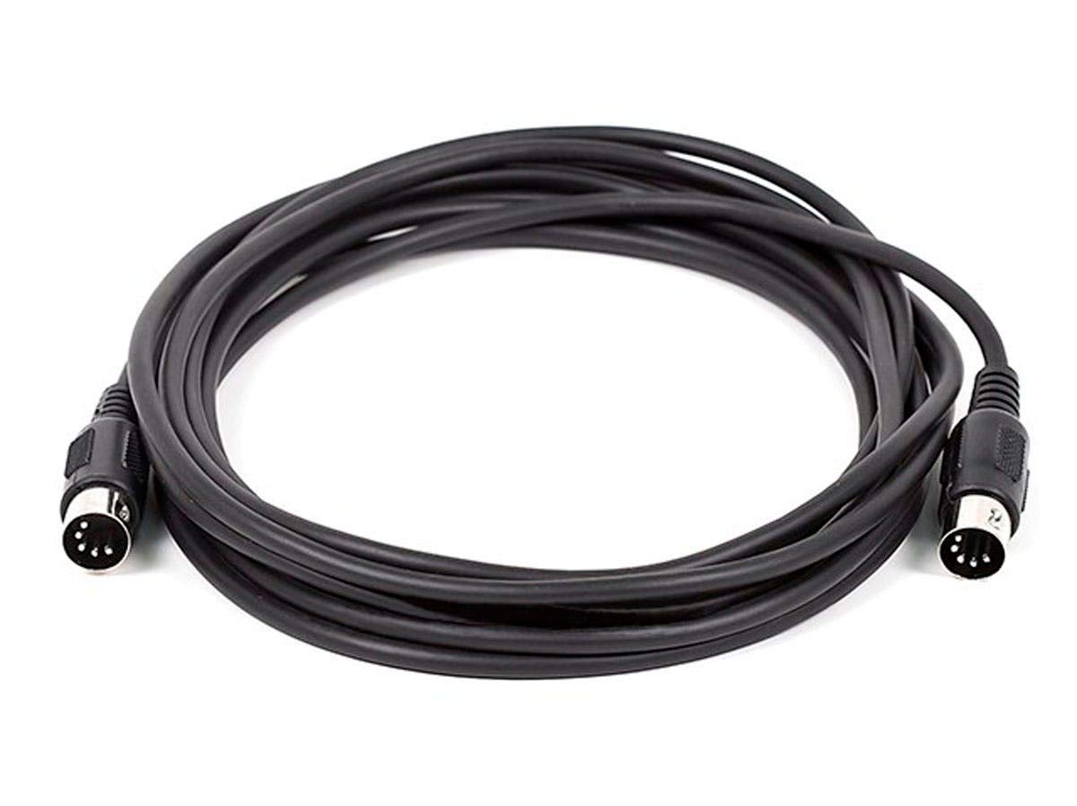 Monoprice 108535 Midi Cable   20 Feet   Black With Keyed 5 Pin Din Connector, Molded Connector Shells