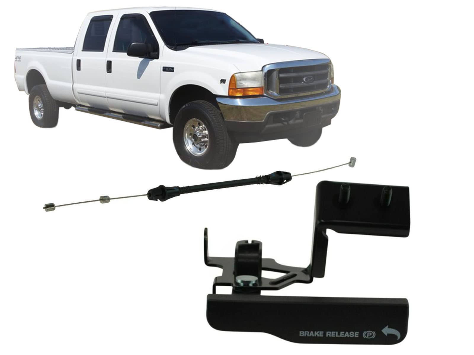 Apa Replacement Parking Brake Release Cable And Handle For 1999 2004 F150 F250 F350 F450 F550 2C3Z2783Aa F81Z2783Aa