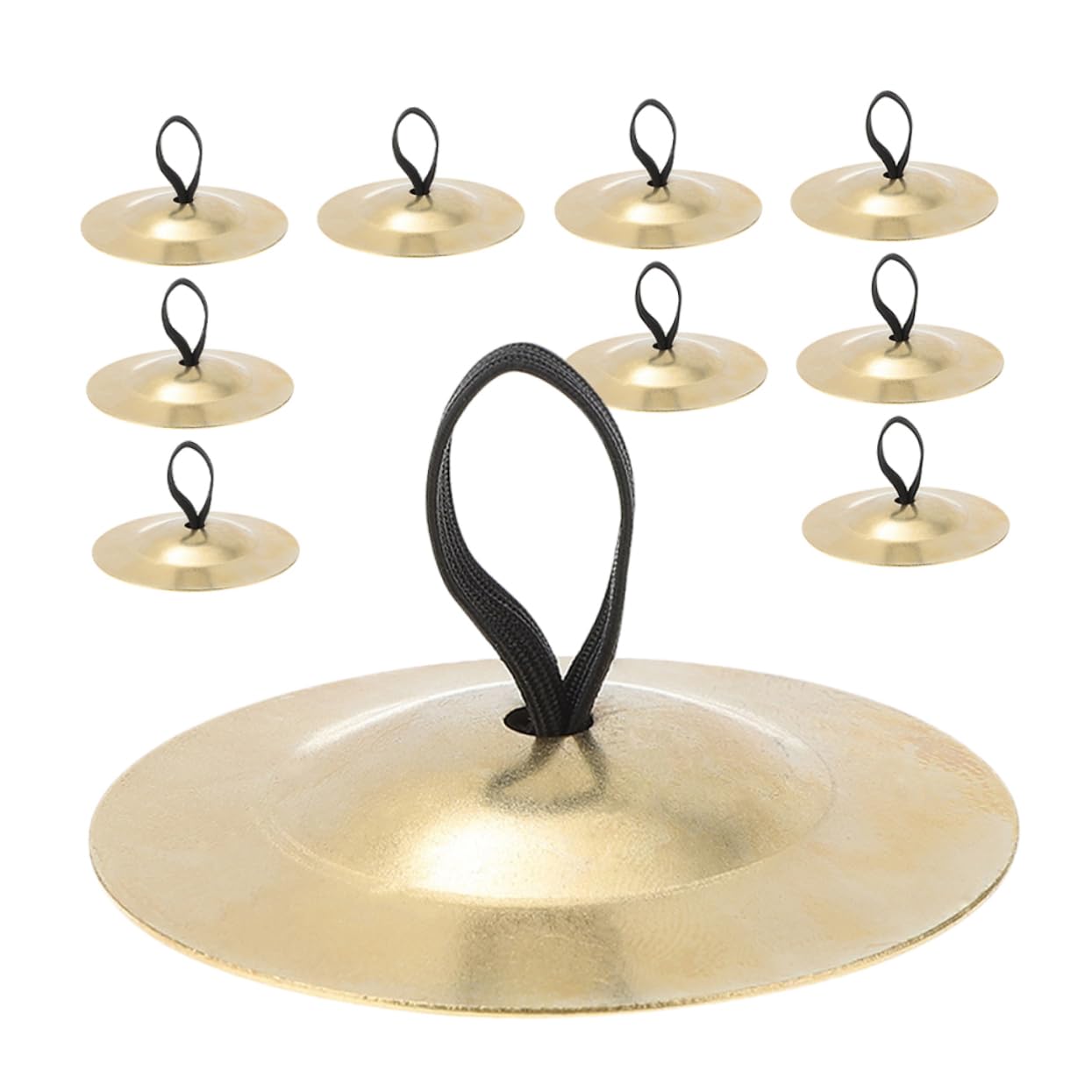 NULYLU 10pcs Finger Cymbals Percussion Instrument for Belly Dancing Comfortable Grip for Adults Elegant Design and Easy to Hold 