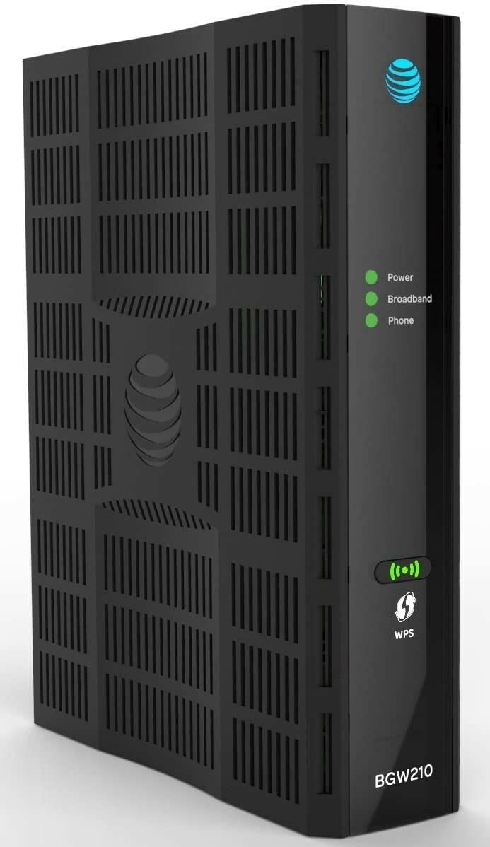 At&T Ethernet Bgw210 802.11B/G/N/Ac 400Mw Bonded Vdsl2 Wireless Voice Gateway 4 X Gigabit Ports (Ont Required),Black