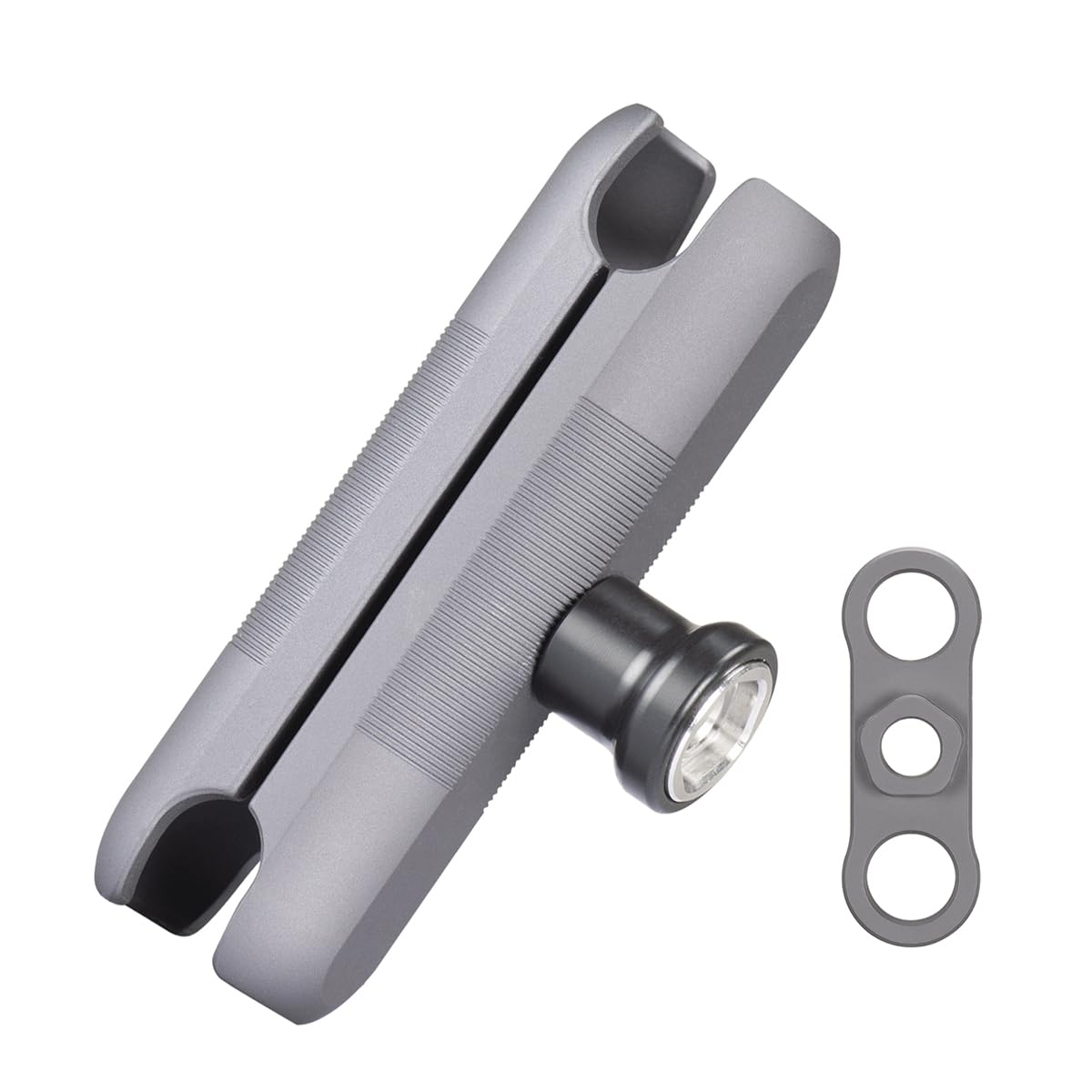 FANAUE Double Socket Arm for Bike Motorcycle Phone Holder, Compatible with RAM Mounts B Size 25mm Ball Head, Aluminum Alloy Sock