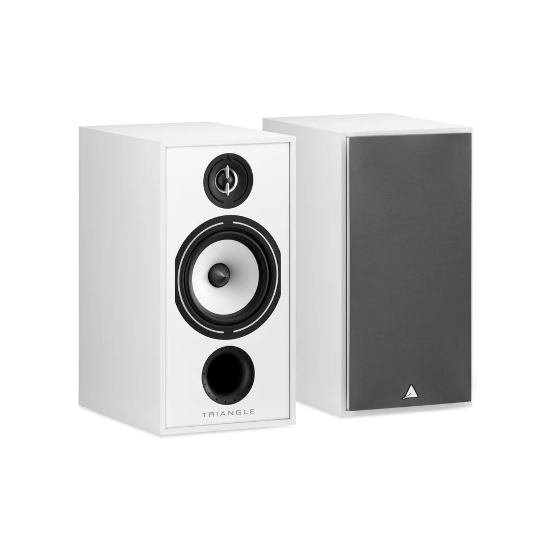 triangle Borea BR04 Bookshelf Speakers Pair - High Fidelity - 2-Way - 25mm EFS Silk Dome Tweeter with Waveguide (White)