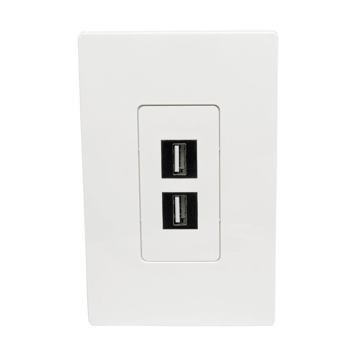 Tripp Lite Single Gang 2 Port Universal Keystone Wall Plate, Cat5/6/6A, Usb, Hdmi, Displayport, Rca, White (N080 102)