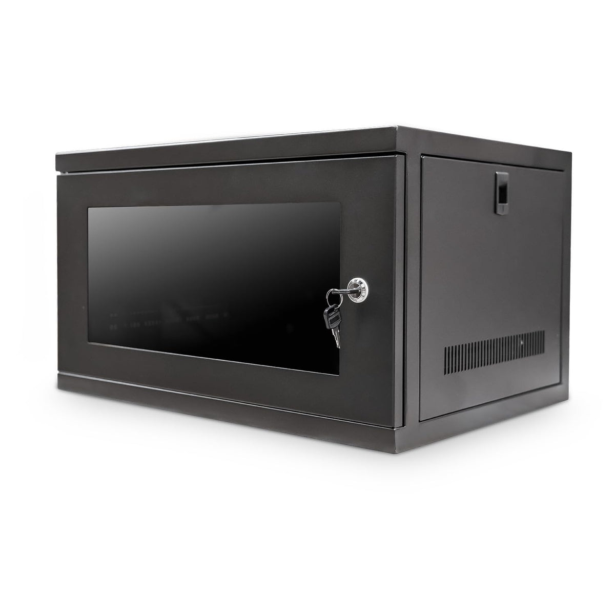 Lms Data Server Rack Data Cabinet - 6U 17.72 Inch Deep Wall Mounted 19 Inch Black Storage Rack For Home, Office, Server Room Com