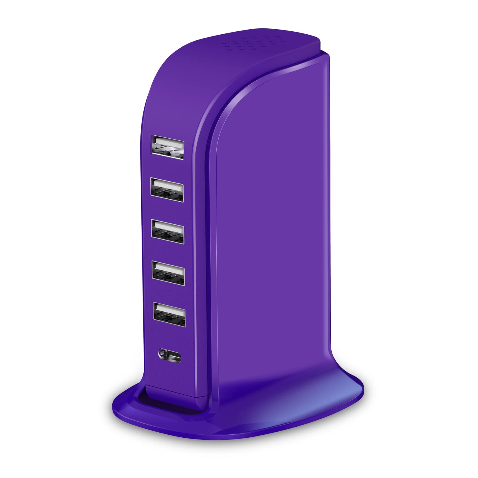 iPhone Charger Fast Charging Upoy, Multi Device USB Charging Station, 6 Ports USB Blocks, Power Adapter 1 USB C + 5 USB A Ports,