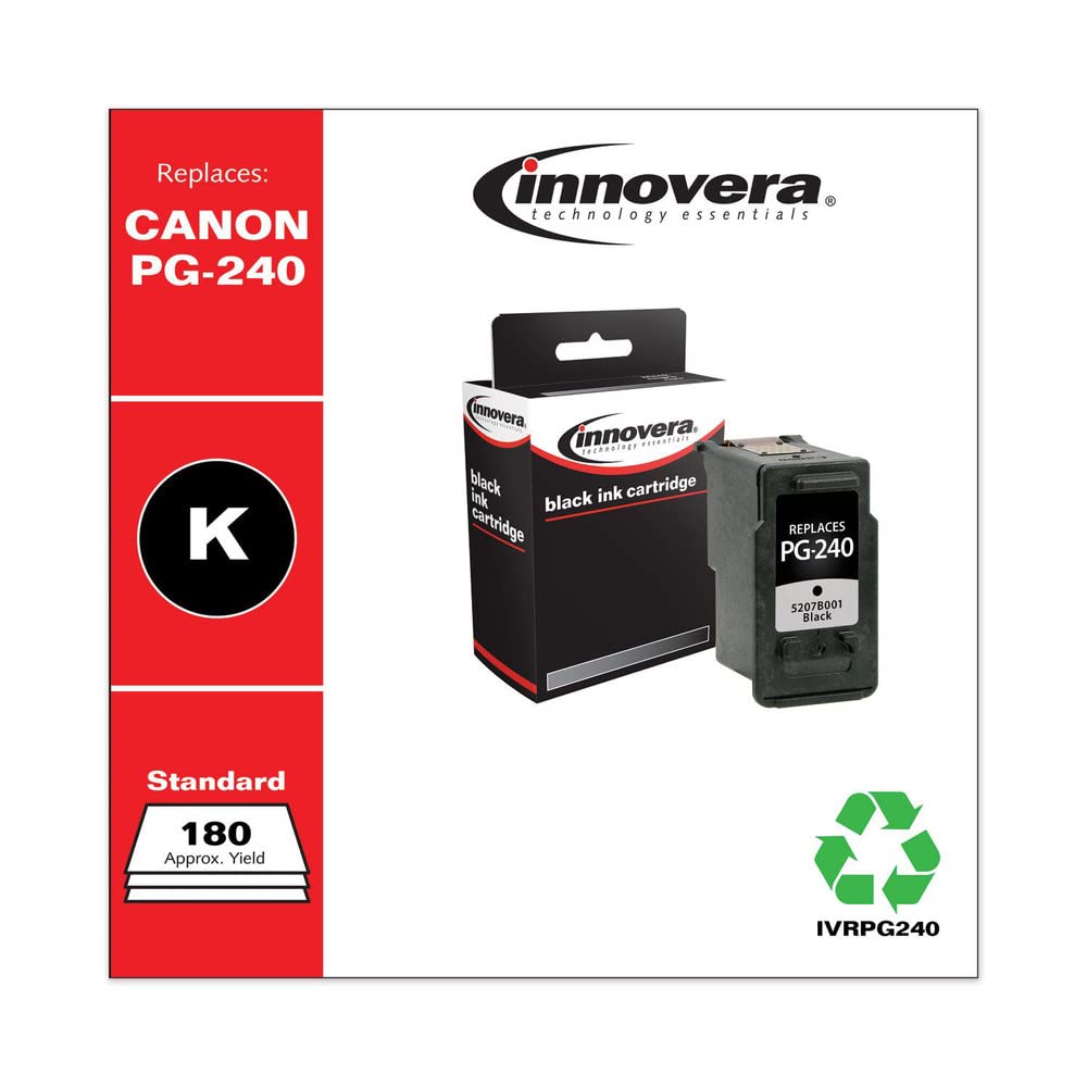 Innovera Ivrpg240 Remanufactured 180 Page Yield Ink For Canon Pg 240 (5207B001)   Black