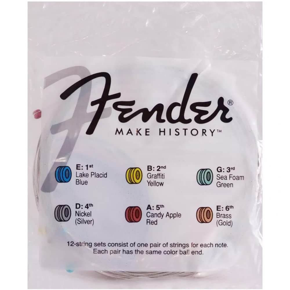 Fender 80/20 Bronze Acousitc Guitar Strings, Ball End, 70XL .010-.048