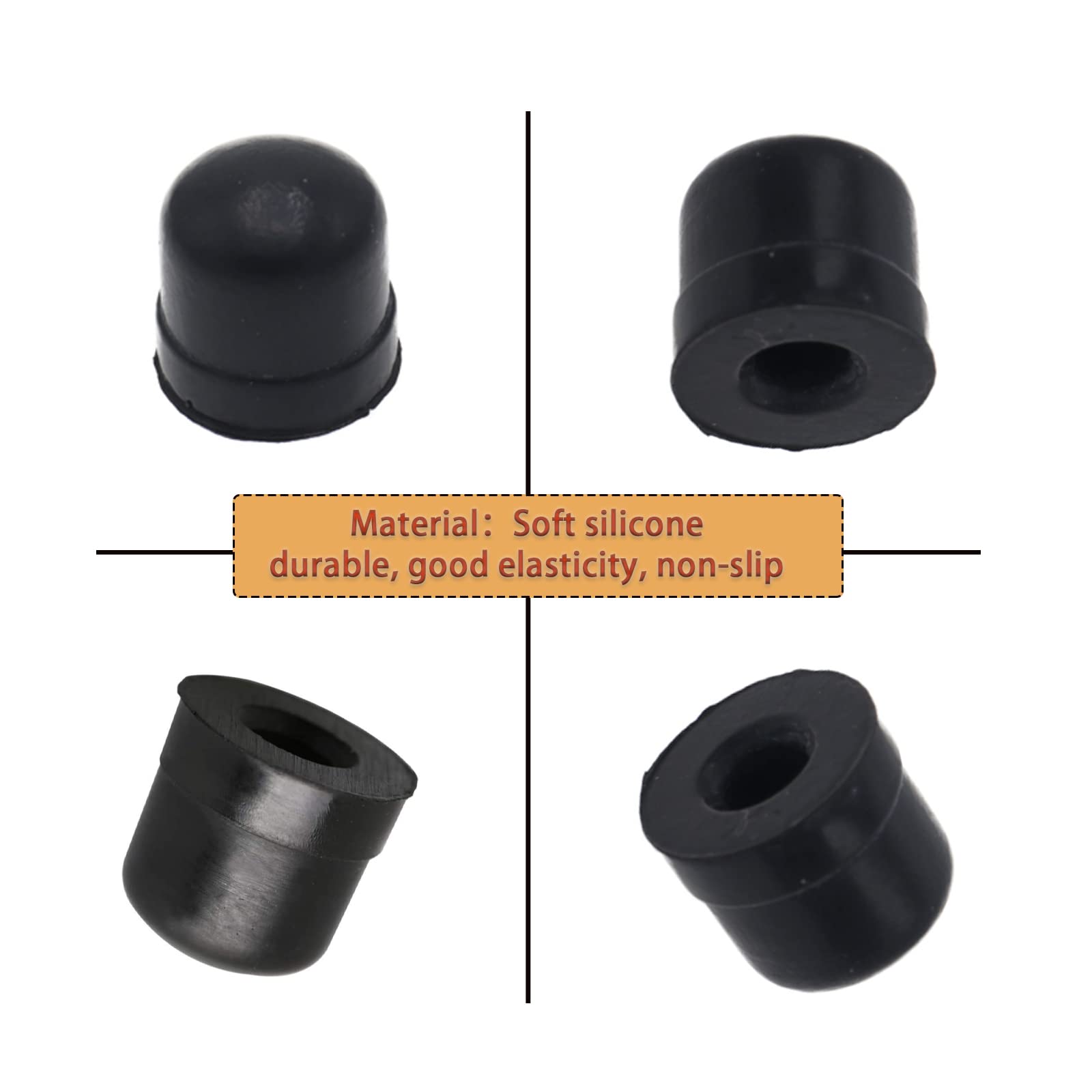 Cheerock 12Pcs Trombone Slide Rubber Protectors   Trombone Rubber Stopper And Tip For Brass Instrument Accessories