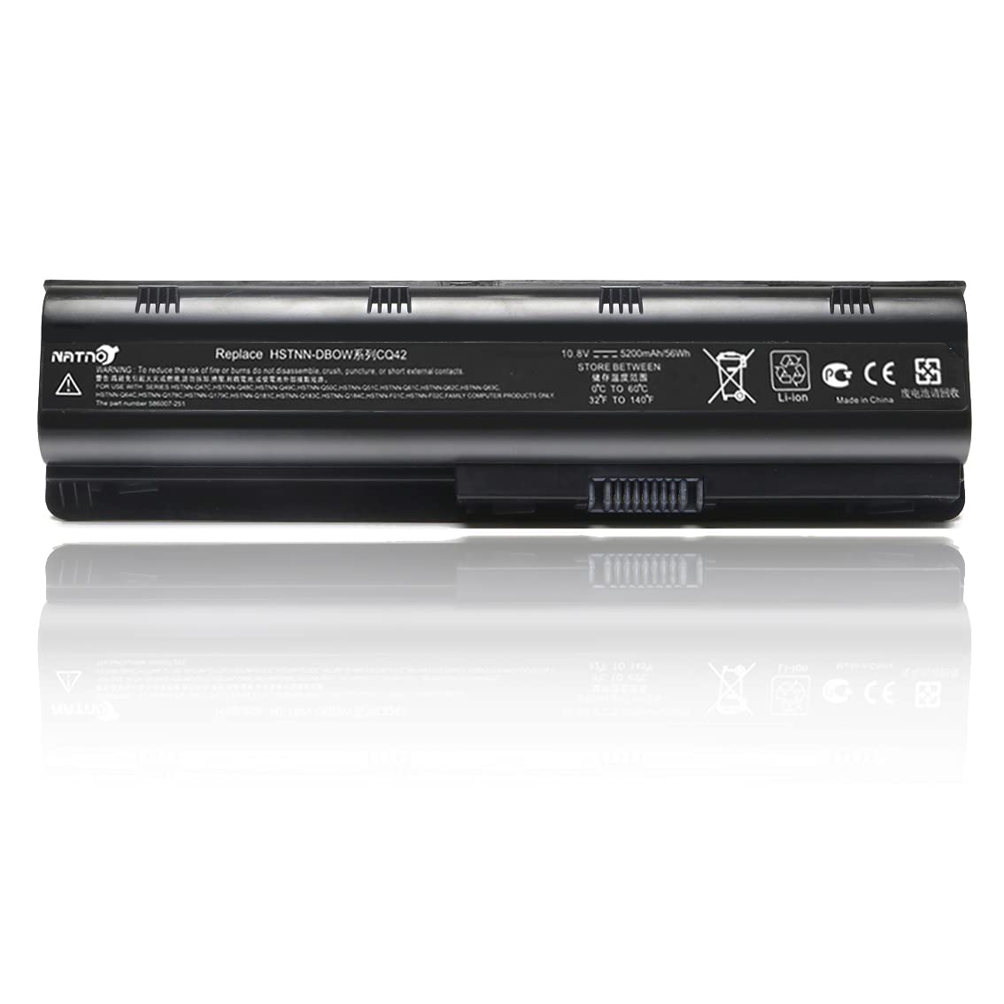 593553 001 593554 001 Mu06 Mu09 Extended Laptop Battery For Hp Pavilion G6 G7 G62 G72 G4 / 2000 Notebook Pc / Dv6 Dv7 Dm4 / Compaq Presario Cq32 Cq42 Cq43 Cq56 Cq57 Cq62 Cq72[10.8V 5200Mah 6Cell]