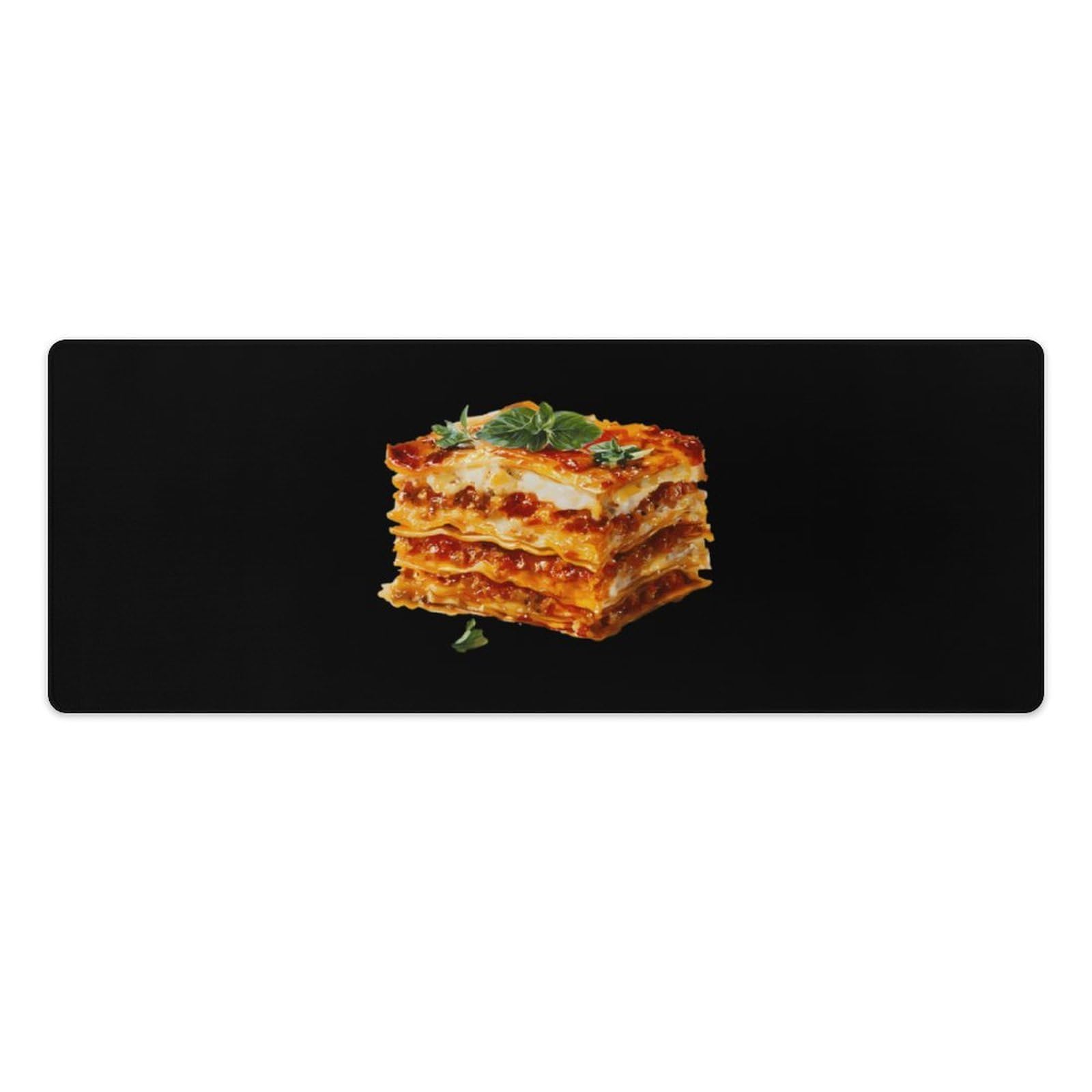 Watercolor Italian Lasagna Funny Mouse Pad Large Desk Mat Extended Mousepad for Gaming Office Home
