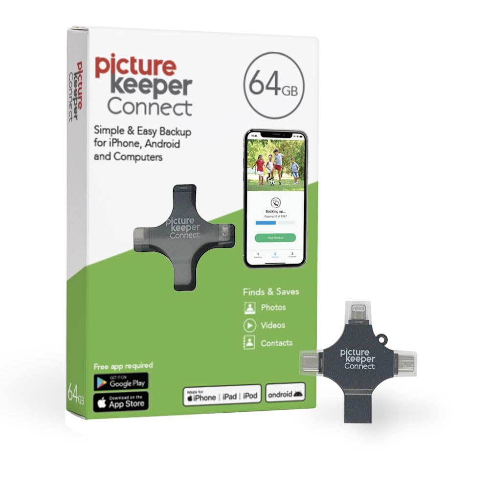 Picture Keeper Connect Photo & Video Usb Flash Drive For Apple, Android & Pc Devices, 64Gb Thumb Drive