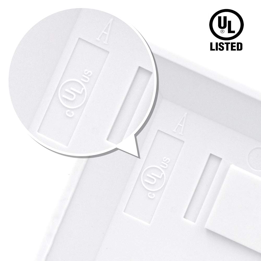 Vce 3 Port Keystone Wall Plate Ul Listed (10-Pack), Single Gang Wall Plates For Rj45 Keystone Jack And Modular Inserts, White