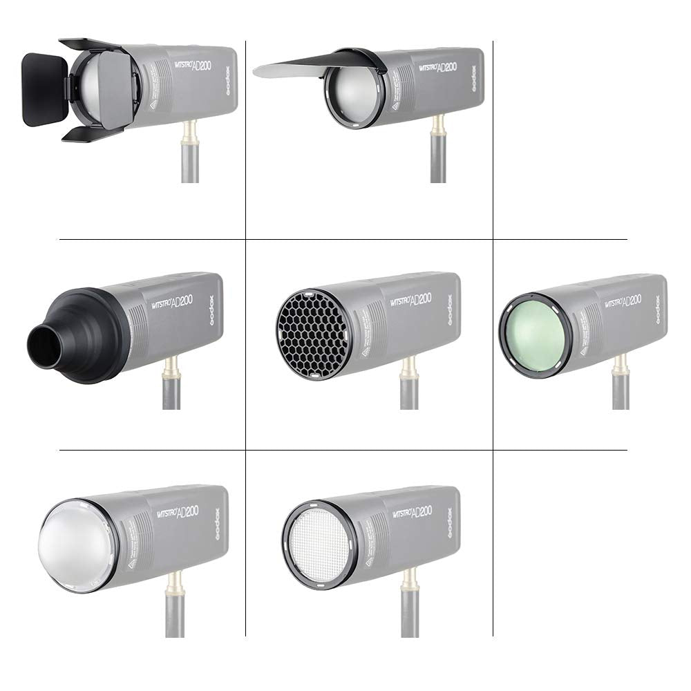Godox Ak R1 Accessories Kit For Godox V1 Ring Flash Head Godox Ad100Pro/Ad200 / Ad200Pro / H200R Round Head Flash Accessories Wi