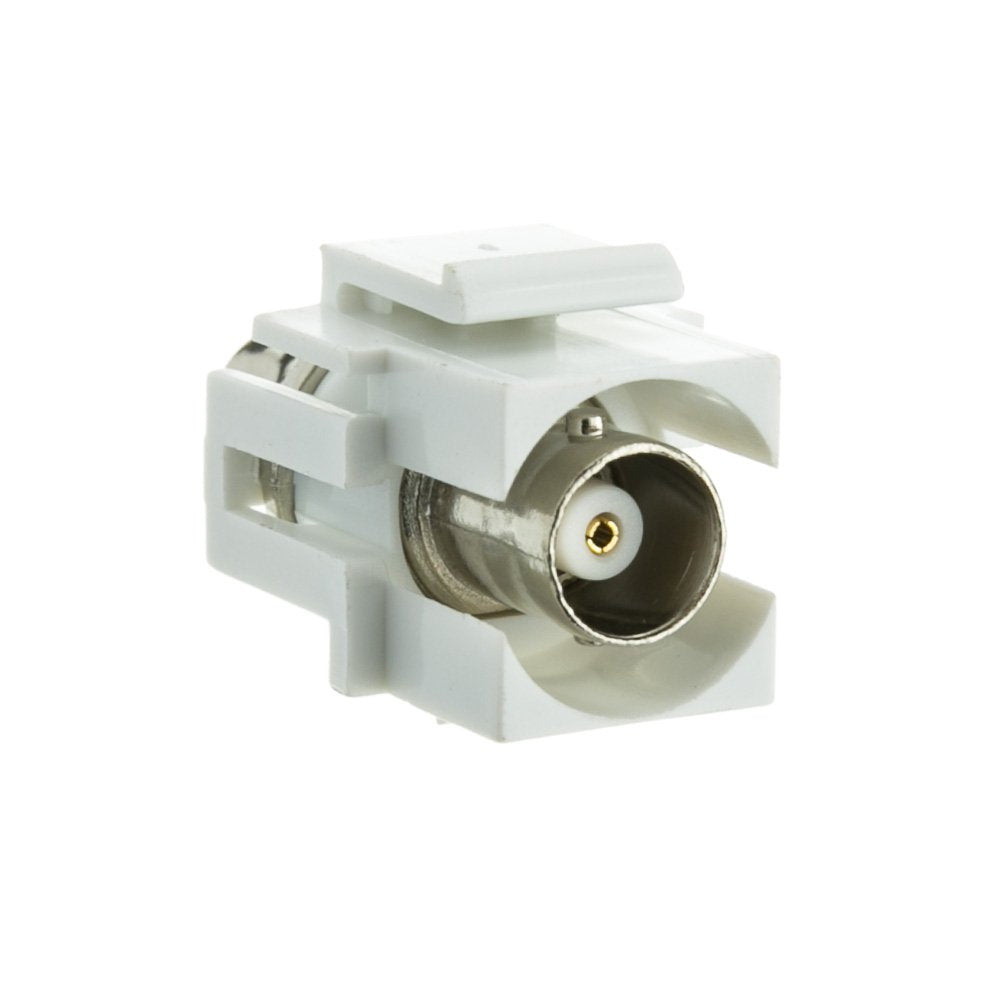 CableWholesale Keystone Insert, White, BNC Female Coupler