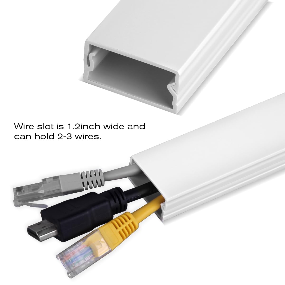 189In Cable Raceways,Pherkorm Flip Top Cable Management Kit, Cable Cord Hider For Tv On Wall, Cable Cover Concealer For Computer