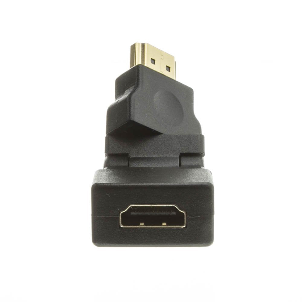 Cablewholesale Hdmi High Speed Swivel Adapter, Hdmi Type-A Male To Hdmi Type-A Female, Rotates 360 Degrees, Tilts 180 Degrees, 4