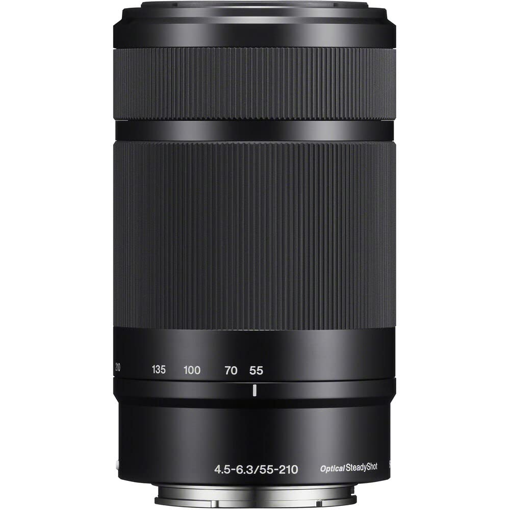 Sony E 55-210Mm F/4.5-6.3 Oss Lens (Black) + 3 Piece Filter Kit + Backpack + 64Gb Memory Card + Flexible Tripod + Memory Card Wa