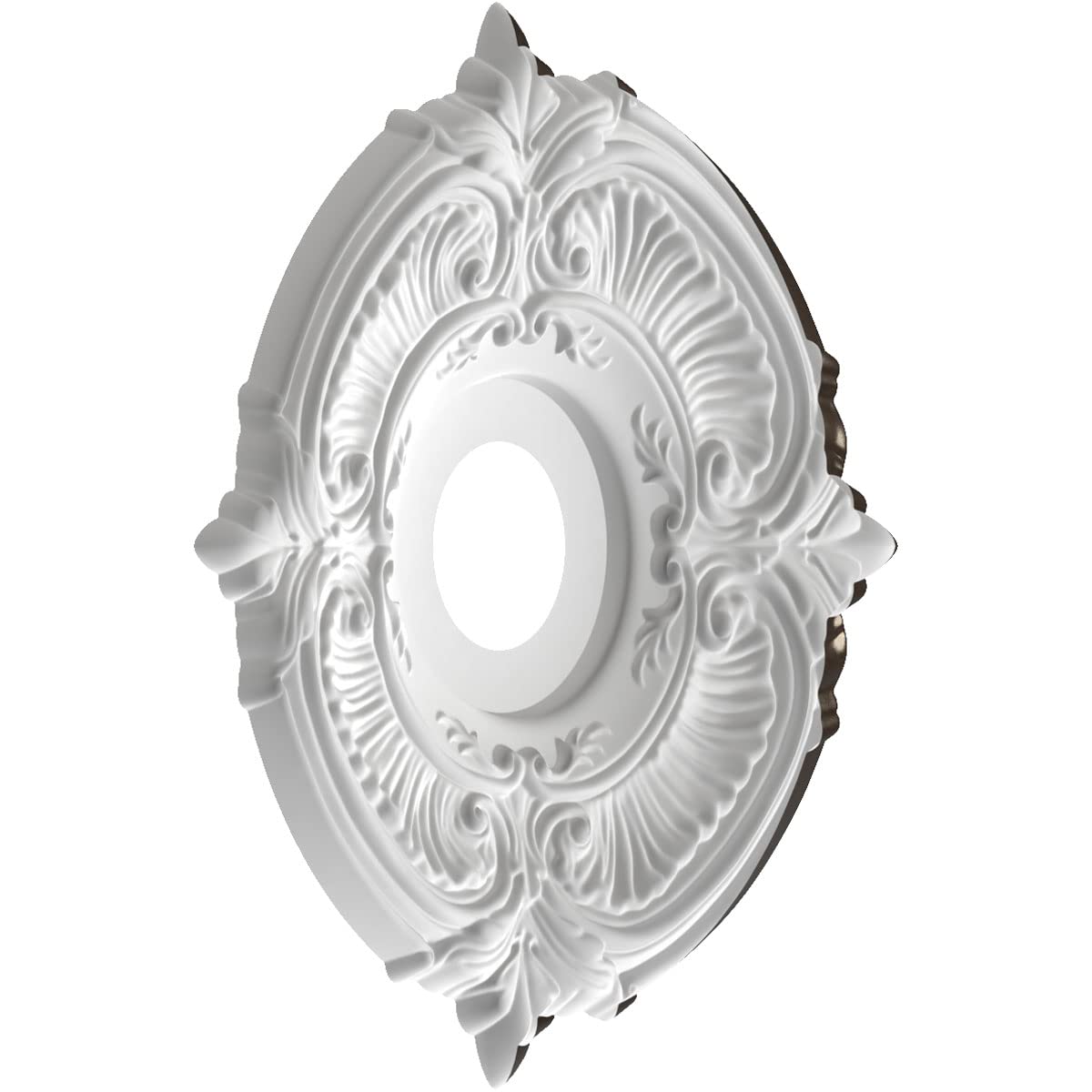 Ekena Millwork Cmp16Ateru Attica Thermoformed Pvc Ceiling Medallion (Fits Canopies Up To 5 5/8), 16Od X 3 1/2Id X 1P, Universal