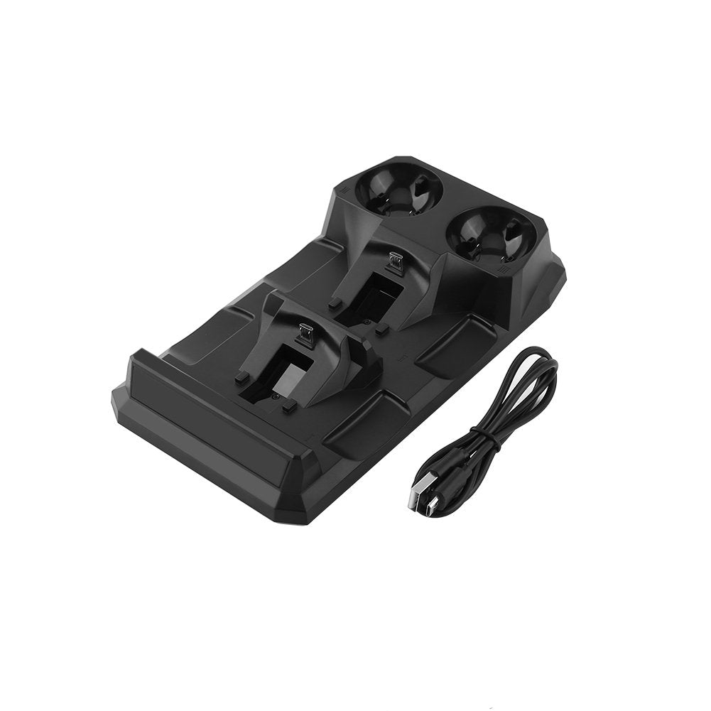 Pilipane 4 in 1 Fast Charging Dock Station Stand, Charging Dock, Charger for PS Move/PS4 Controllers Organize and Power Up Your
