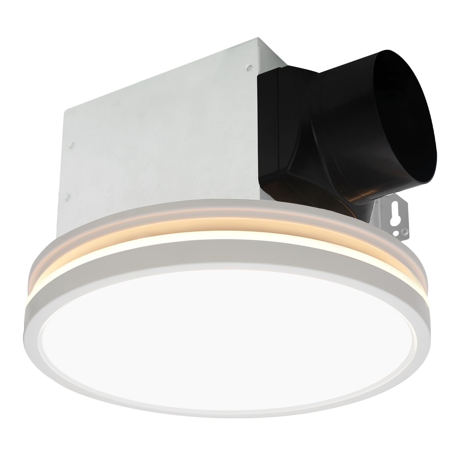 Akicon Bathroom Exhaust Fan With Light, 80 Cfm 2.0 Sones Bathroom Fan For Ceiling, 3Cct 15W Dimmable Led Light And 3.5W Nightlig