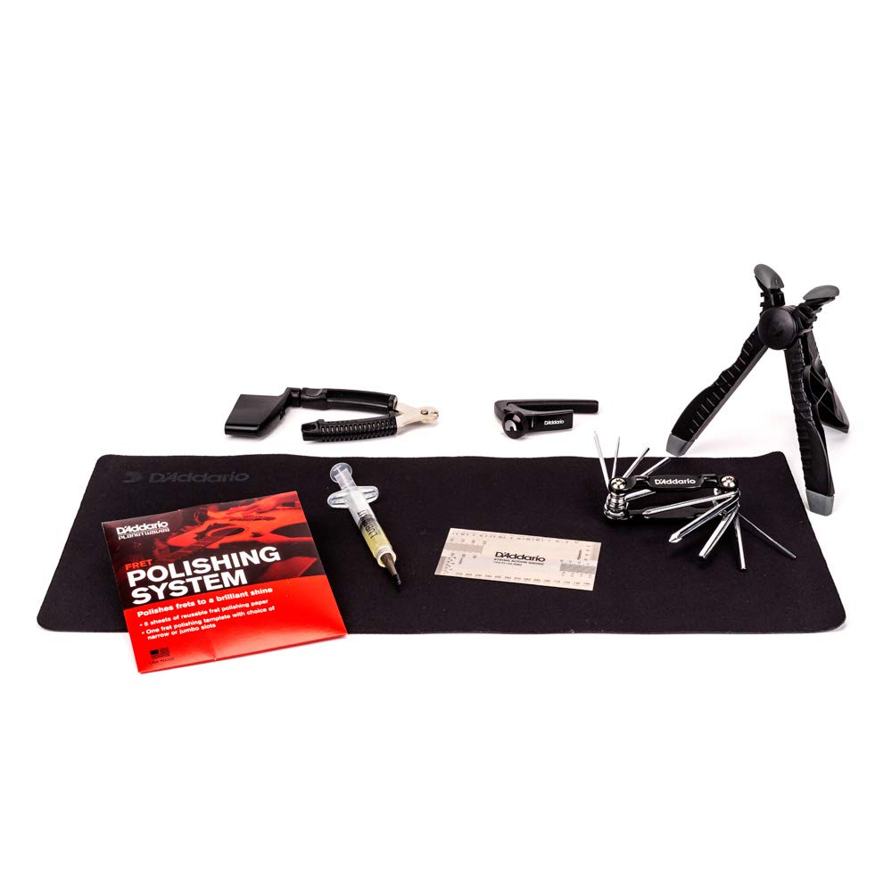 D'Addario Accessories Bass Guitar Maintenance Kit   Bass Tool Kit   Bass Setup Kit   Perfect Kit For Guitar Tech