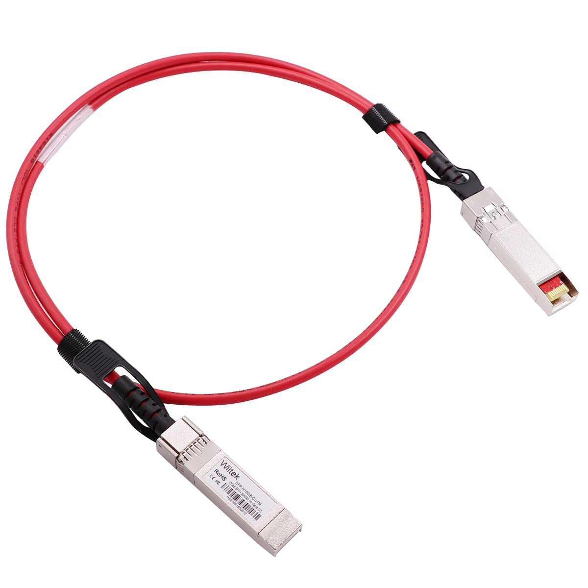 [Red Colored] 1M 10G Sfp+ Dac Twinax Cable, 10Gbase Cu Sfp+ Copper Cable, Compatible For Cisco Sfp H10Gb Cu1M, Ubiquiti, Juniper