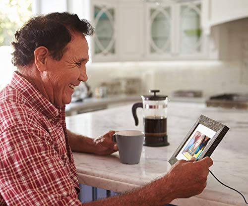 Aluratek 7 Distressed Wood Digital Photo Frame, Auto Slideshow Feature, Usb/Sd/Sdhc Supported, Built-In Clock & Calendar, Easy S