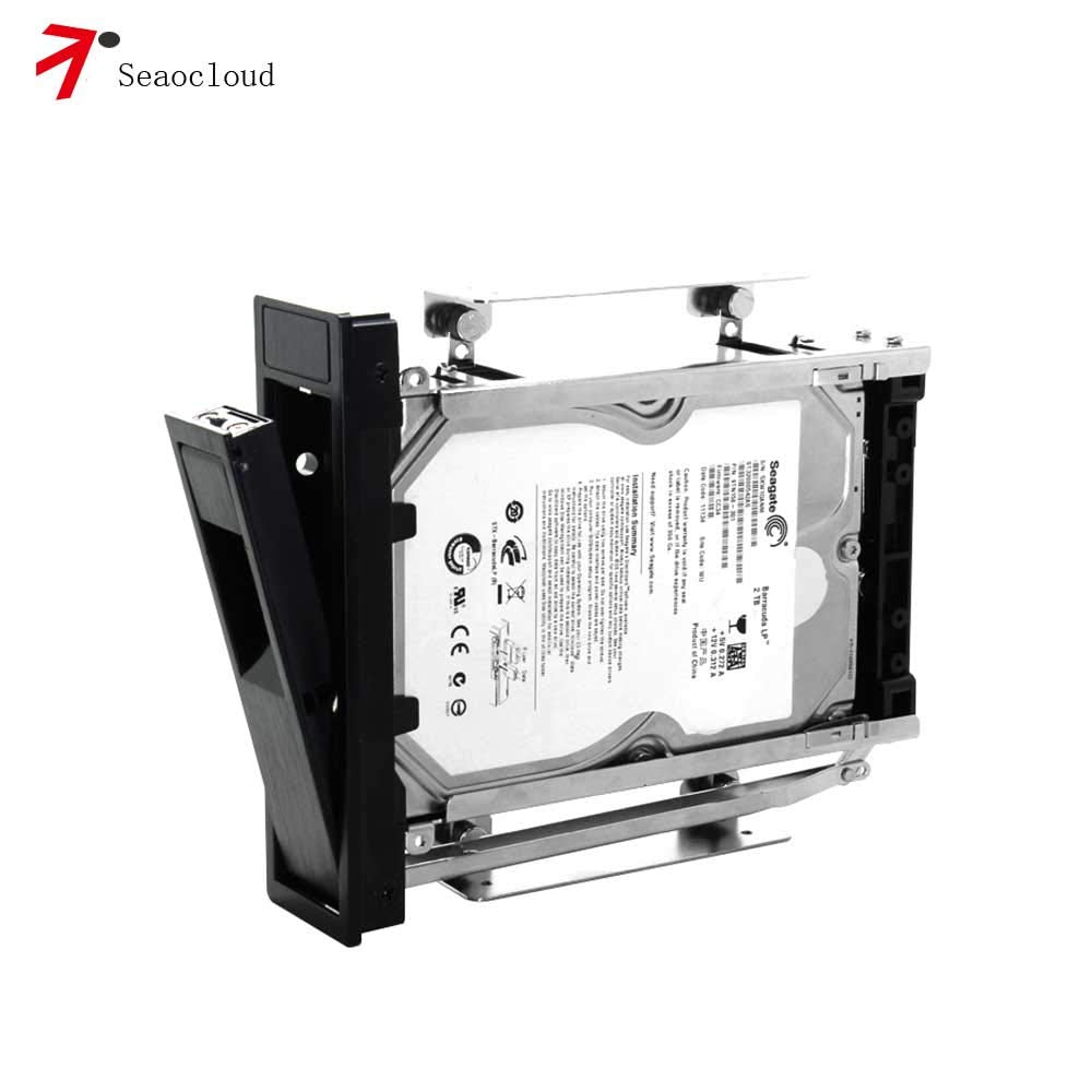 Seaocloud 5.25 Trayless Mobile Rack Cd Rom 3.5 Inch Internal Sata Hard Drive Adapter