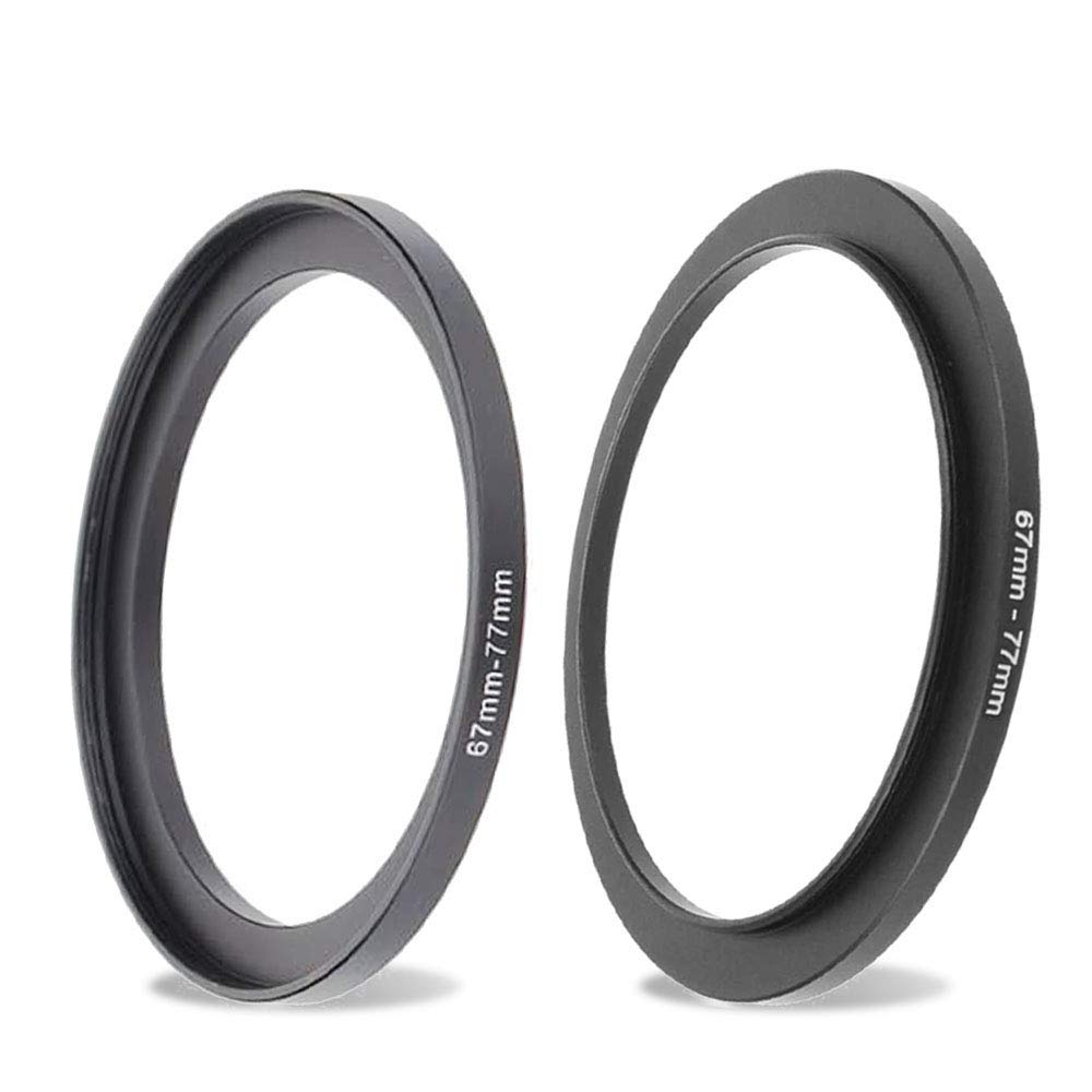 67Mm 77Mm Lens Filter Step Up Adapter Ring, 67Mm Lens To 77Mm Filter, Hood, Lens Converter And Other Accessories(2 Packs), Fire