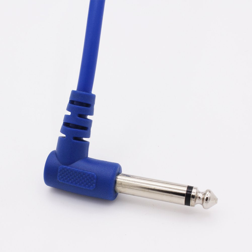 Leen4You Guitar Patch Cable Wire Effect Pedal Cable Cord Instrument Lead Cable Short Audio Connection Cable 6.35Mm(1/4 Inch) Col