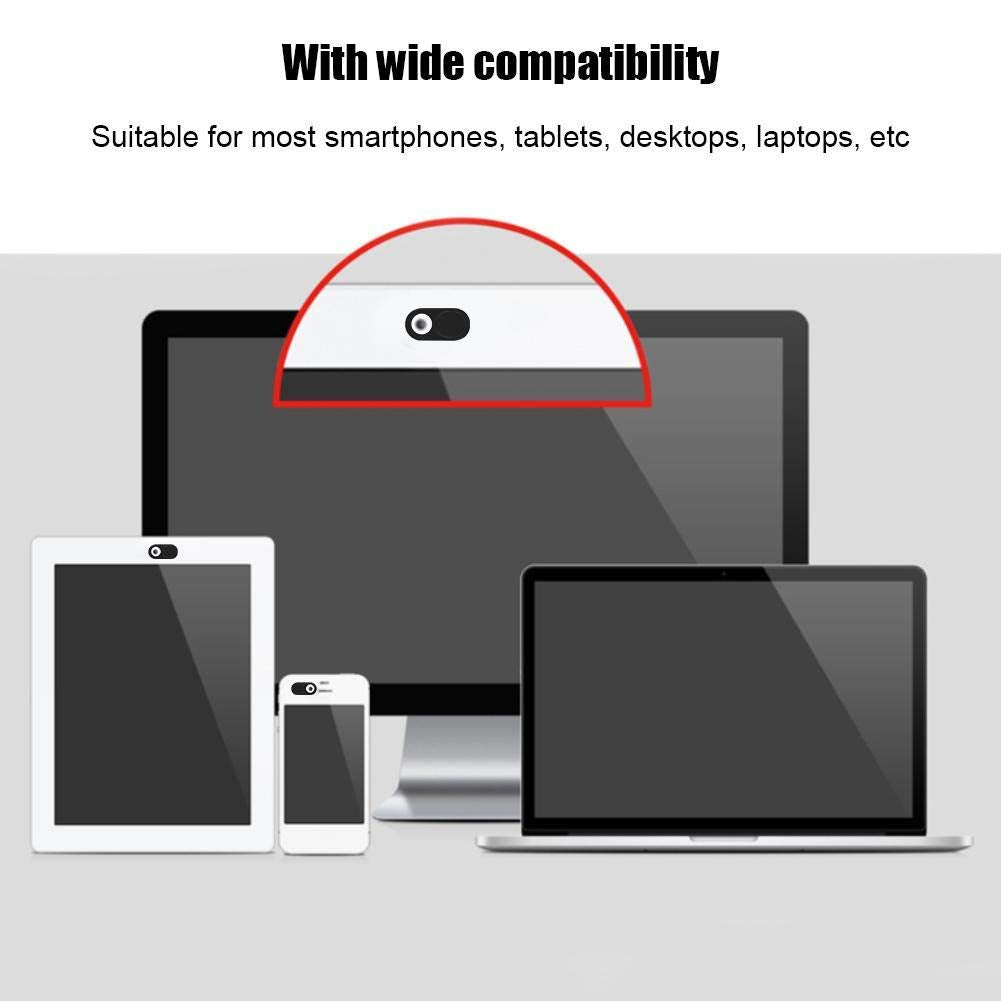 Ashata 3Pcs Metal Camera Lens Cap, Ultra Thin Camera Privacy Cover Webcam Cover Blocker Slider For Smartphone Tablet Desktop Lap