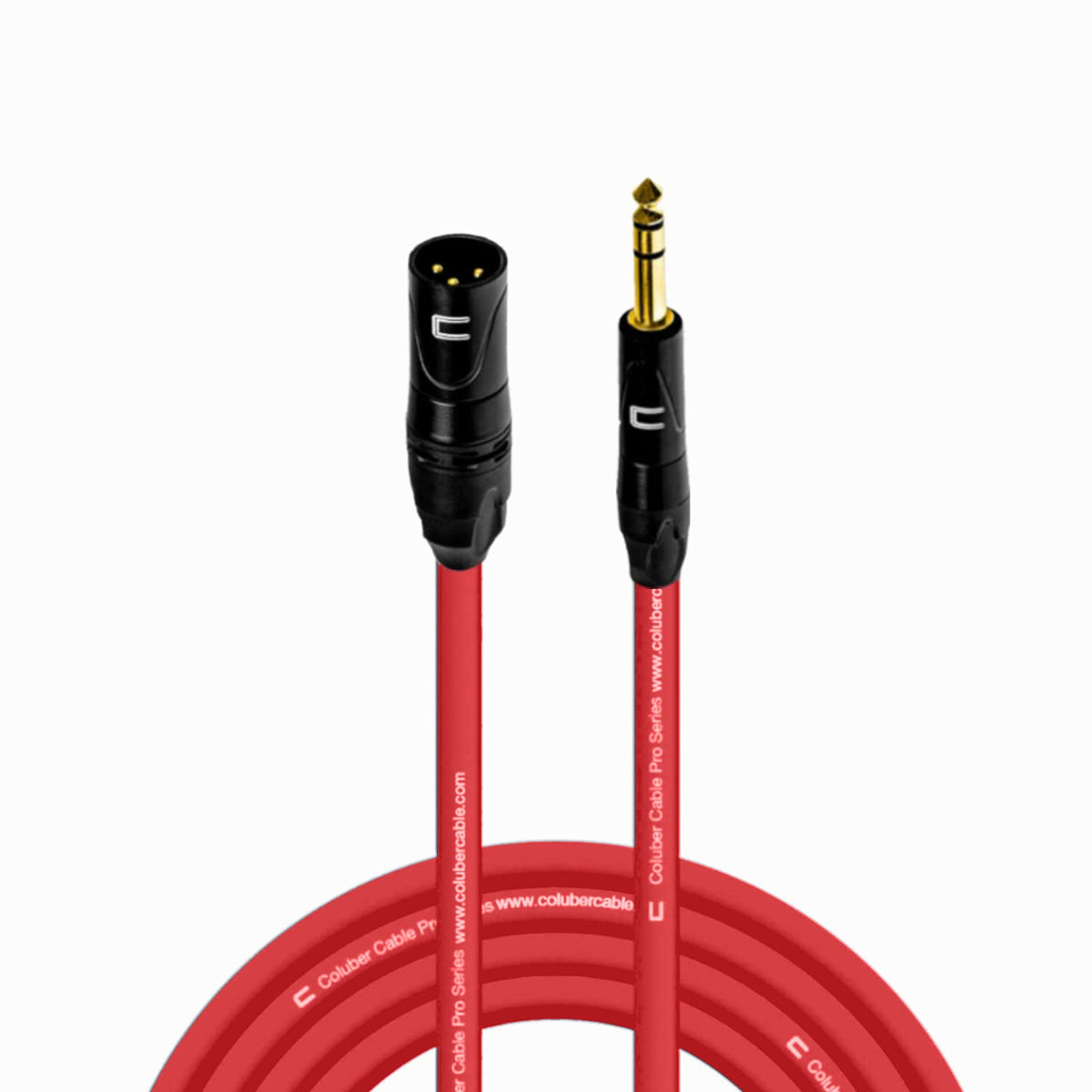 Balanced Xlr Cable Male To 1/4'' Trs - 15 Feet Red - Pro 3-Pin Microphone Connector For Powered Speakers, Audio Interface Or Mix