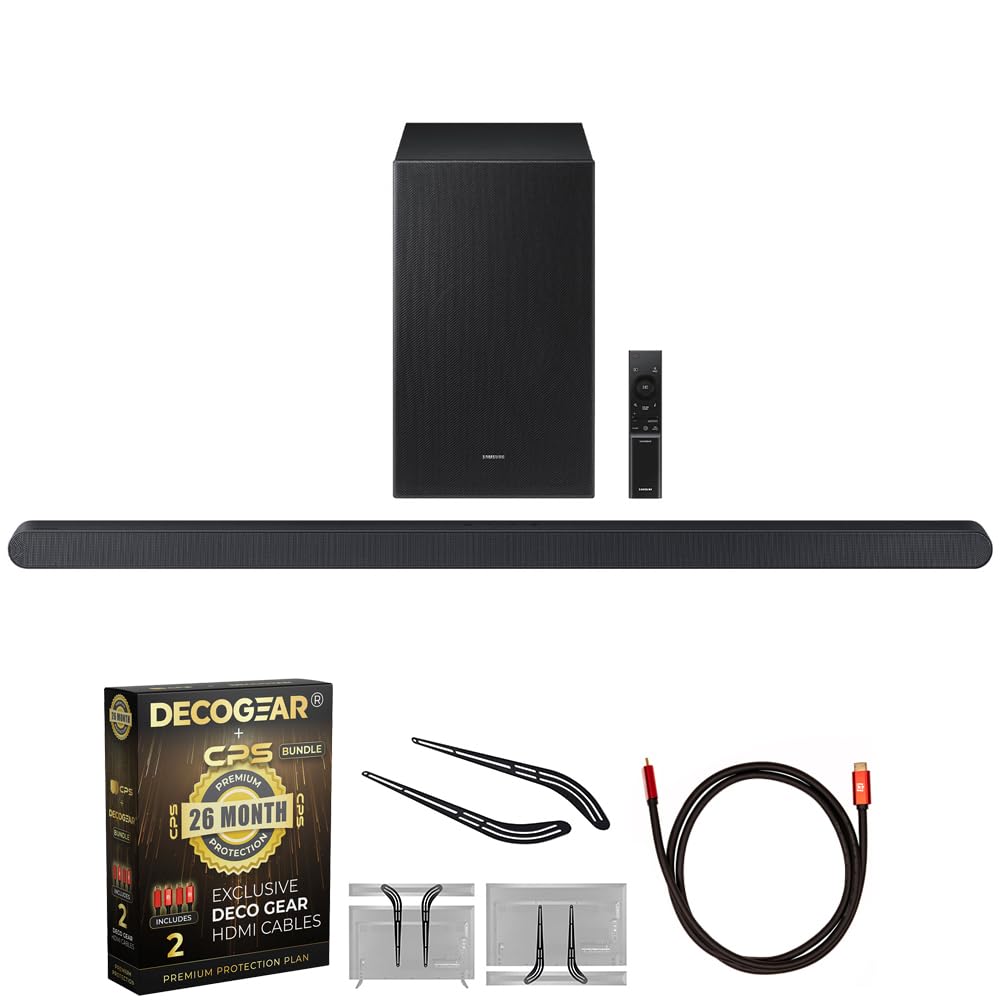 Samsung Hw S700D 3.1Ch Q Series Wireless Soundbar Bundle With Universal Bracket Mount + Deco Gear 2X 4K Hdmi 2.0 Cable W/Copper