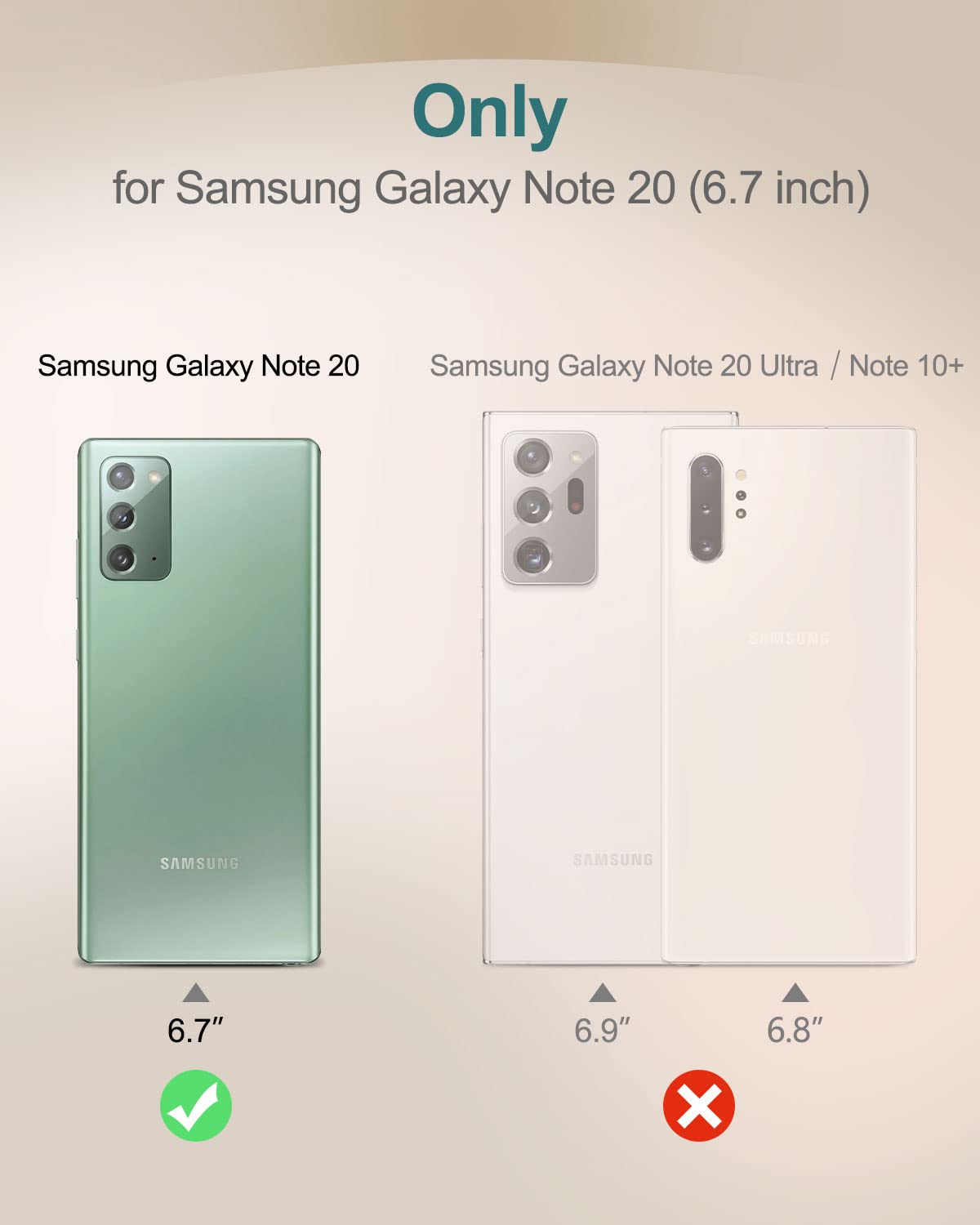 Suritch Clear Case For Galaxy Note 20 5G,[Built In Screen Protector]Full Body Protection Hard Shell+Soft Tpu Bumper Shockproof R