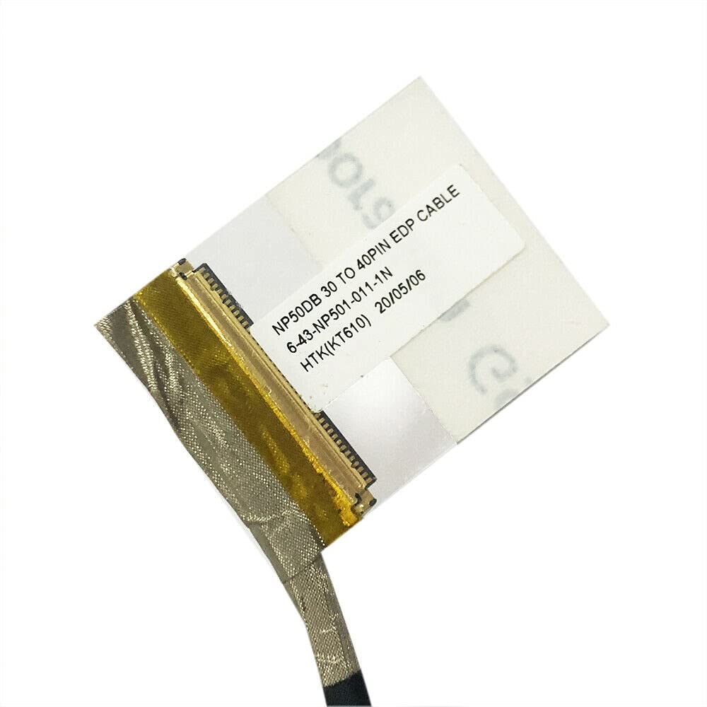 Suyitai Replacement For Clevo Np50Db 4K Edp Lcd Screen Video Cable 6 43 Np501 011 1N 40Pin