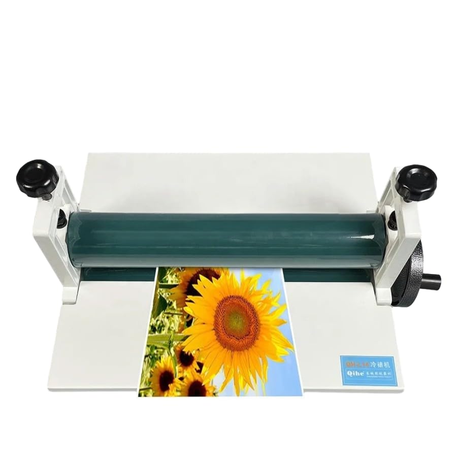 14'' Manual Cold Roll Laminator Laminating Machine Lamination Foldable Long Wings