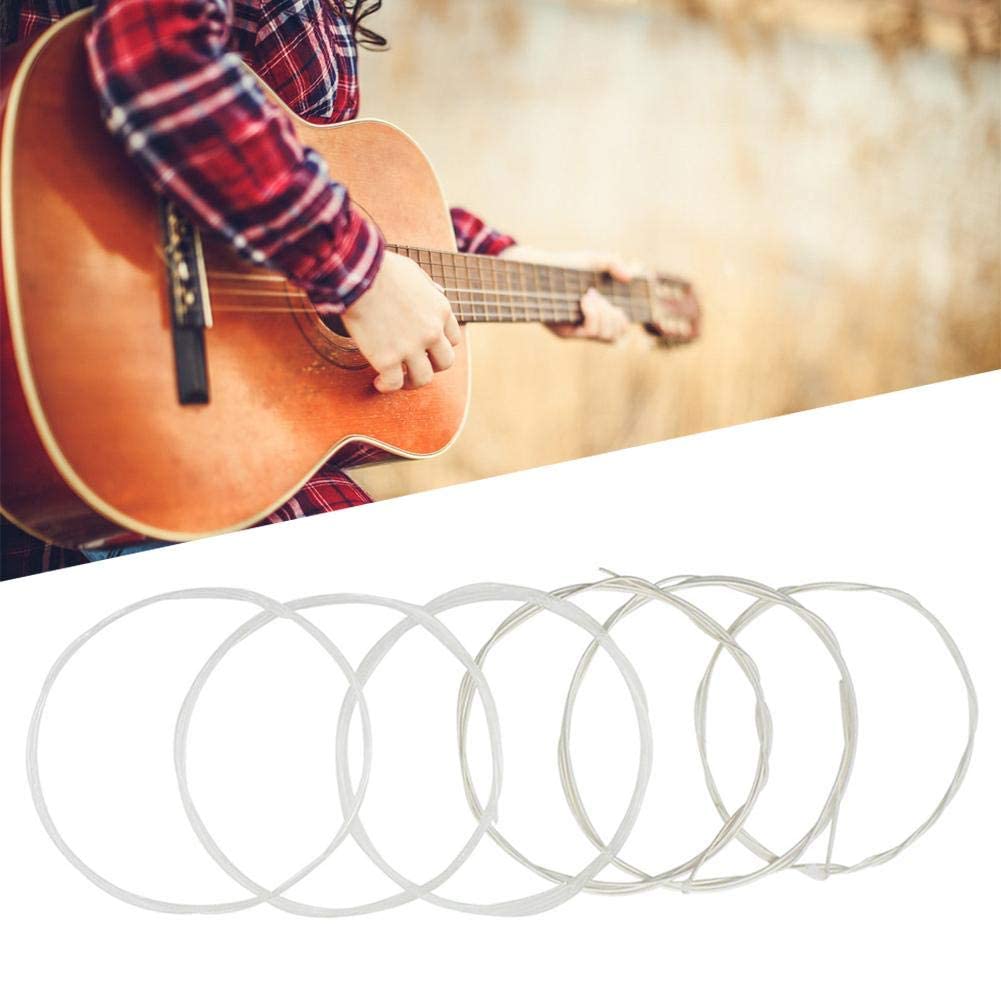 6Pcs/Set Folk Guitar String Replacement Parts Acoustic Guitar Nylon Core Strings Kit Musical Instrument Accessories Performance Accessories Performance Accessory